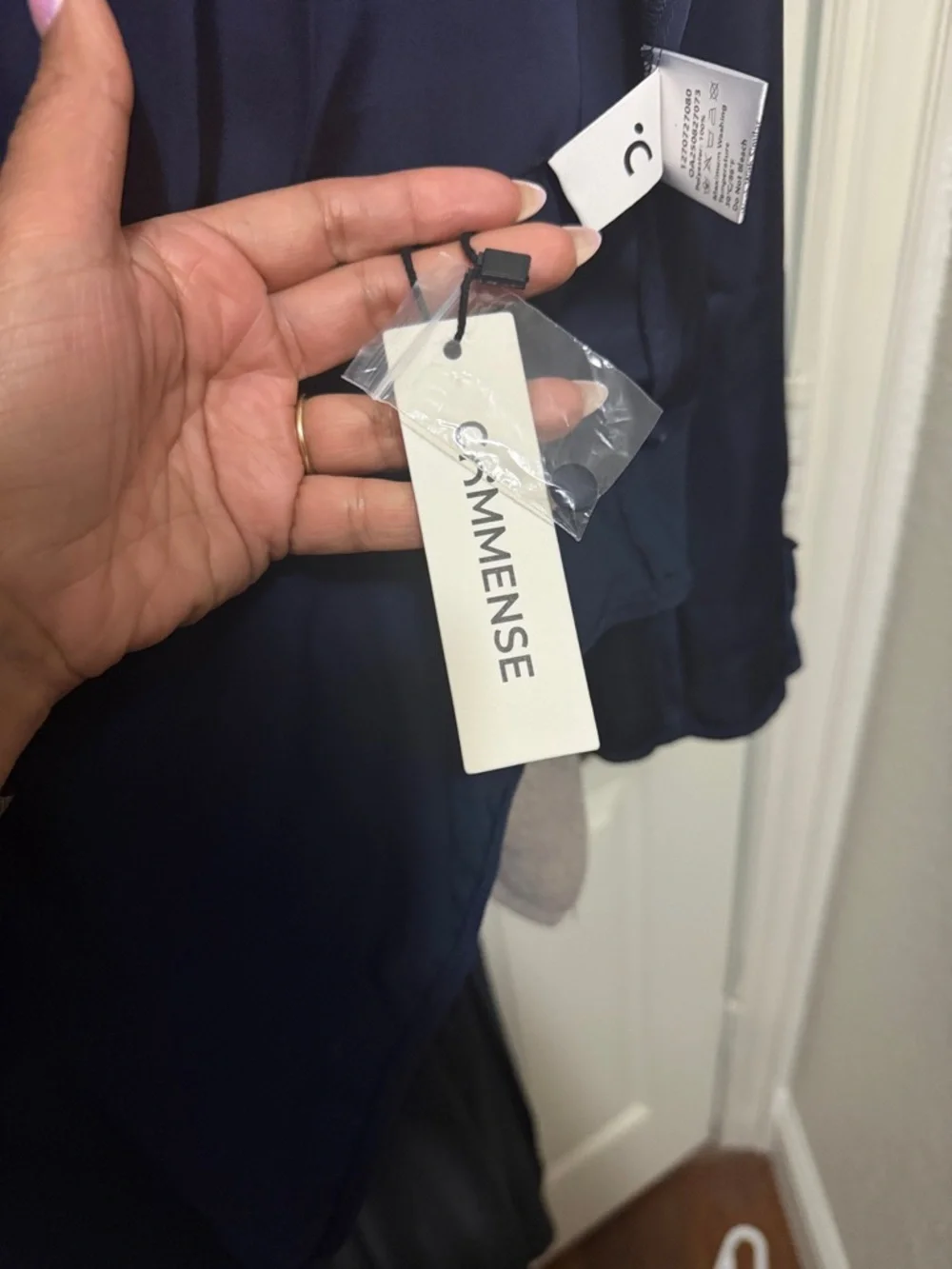 SELLING AS A SET!  Commense Navy Maxi Skirt with Gold Leaf Accent - Picture 5 of 6